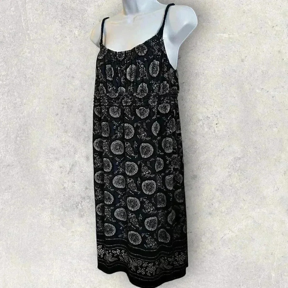 Max Studio dress Size Medium blue bandana print short sleeveless - Picture 3 of 11